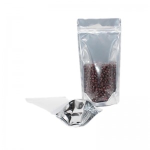 Предна прозрачна пластмасова торбичка за опаковане на храни с цип със самозапечатващ се цип