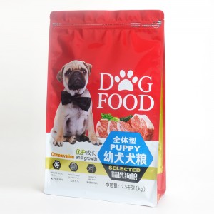 Торба за храна за кучета 2,5 кг Подаръчна торба за суха храна с цип плосък дъно