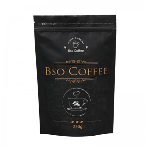 Персонализирани лого кафе торбички за многократна употреба изправени чанта с цип опаковъчни торбички за кафе