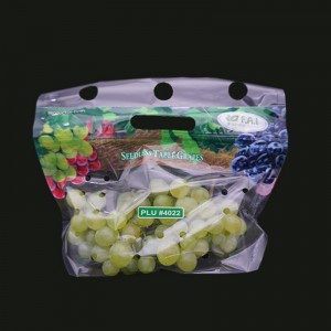 Еко приятел приятел отпечатана пластмасова торбичка за опаковане на цип от плодове с отвори за отваряне